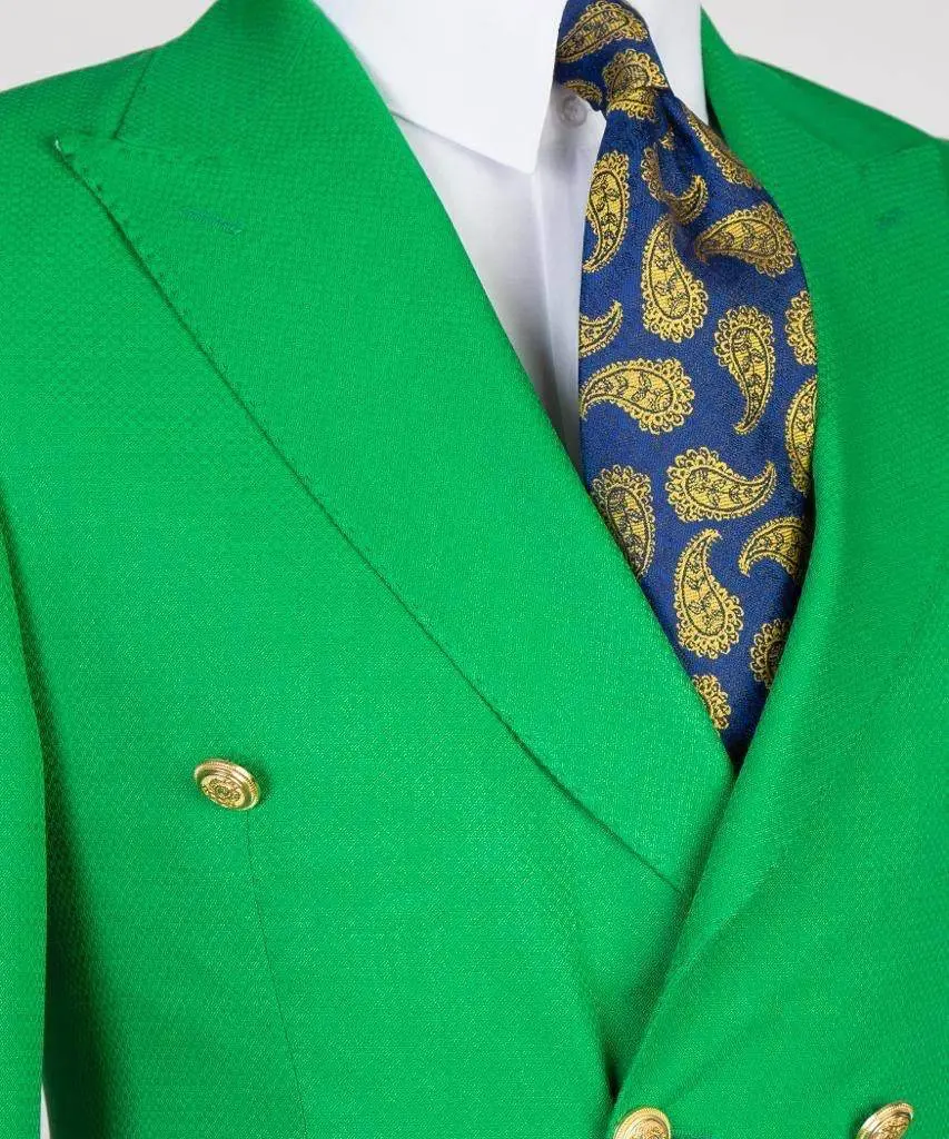 Double Breasted Green Suit Peak Lapel 2pc — photograph 2