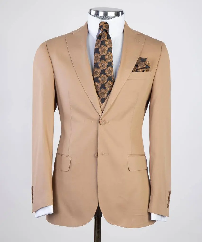 Three Piece Classic Suit Latte — photograph 1
