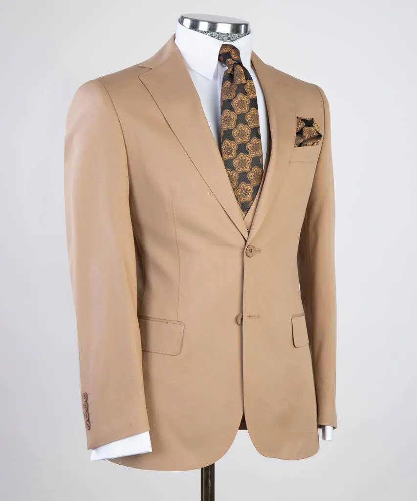 Three Piece Classic Suit Latte — photograph 3