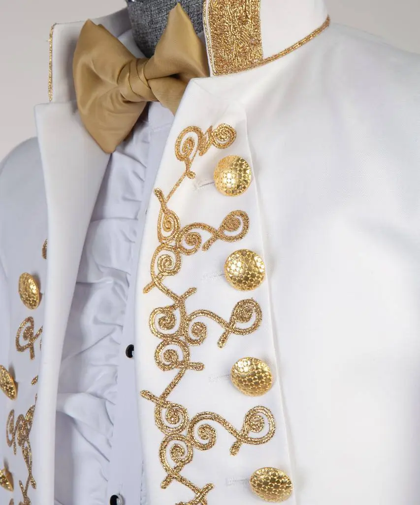 White Suit,Royal Design, Gold Collar — photograph 2