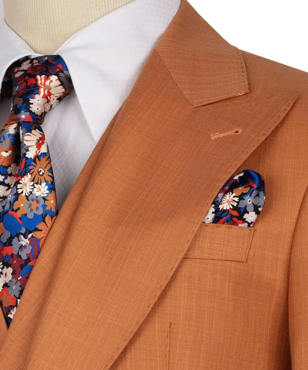 Classic 3-Piece Camel-Brown Suit Set for Men — photograph 3