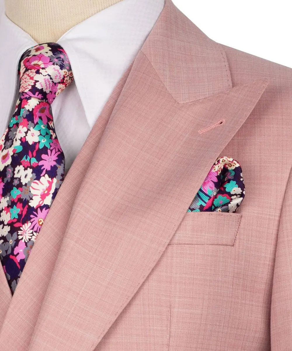 Classic 3-Piece Pink Suit Set for Men — photograph 3