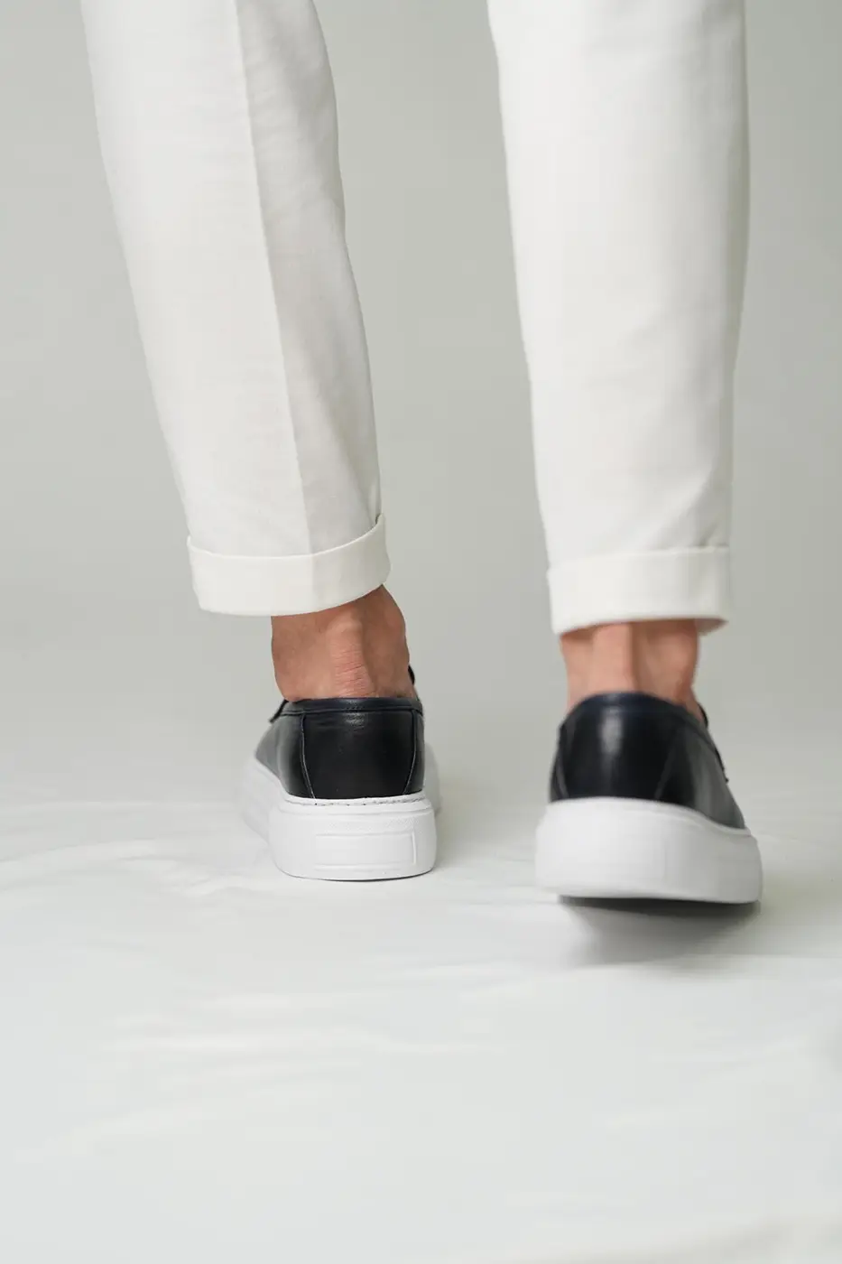 Genuine Leather Men’s Navy Loafer — photograph 4