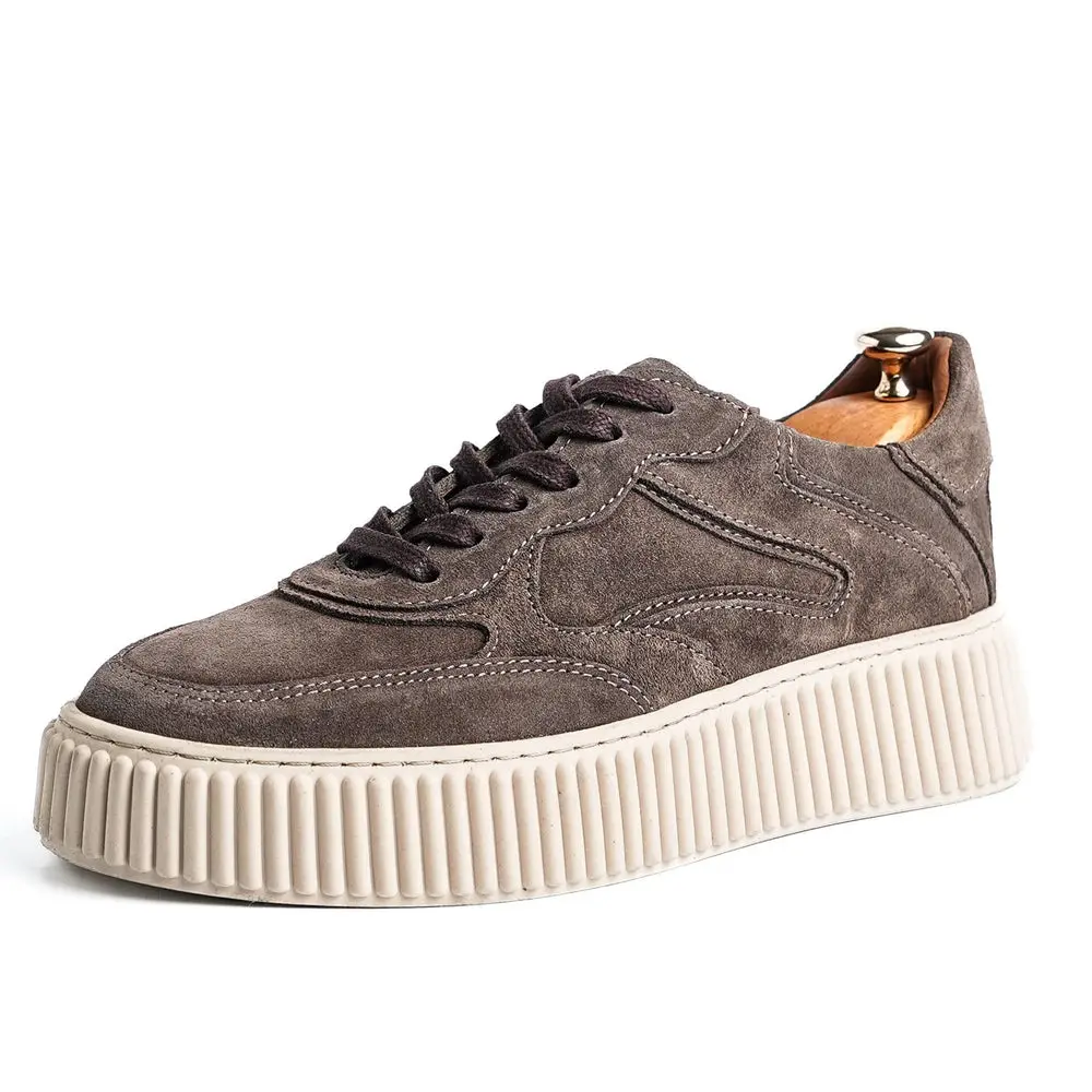 Light Brown Suede Sneakers for Men — photograph 4