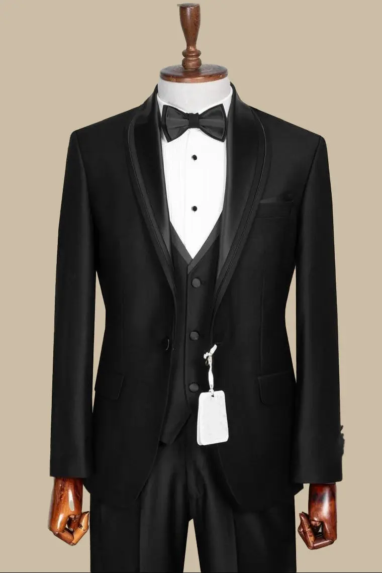 Men’s Black Slim Fit Tuxedo — photograph 1