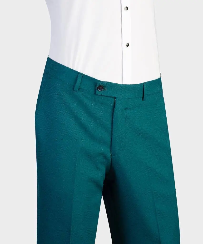 Men's 2 Piece Suit, Bright Green, Belted Design, Costume — photograph 2
