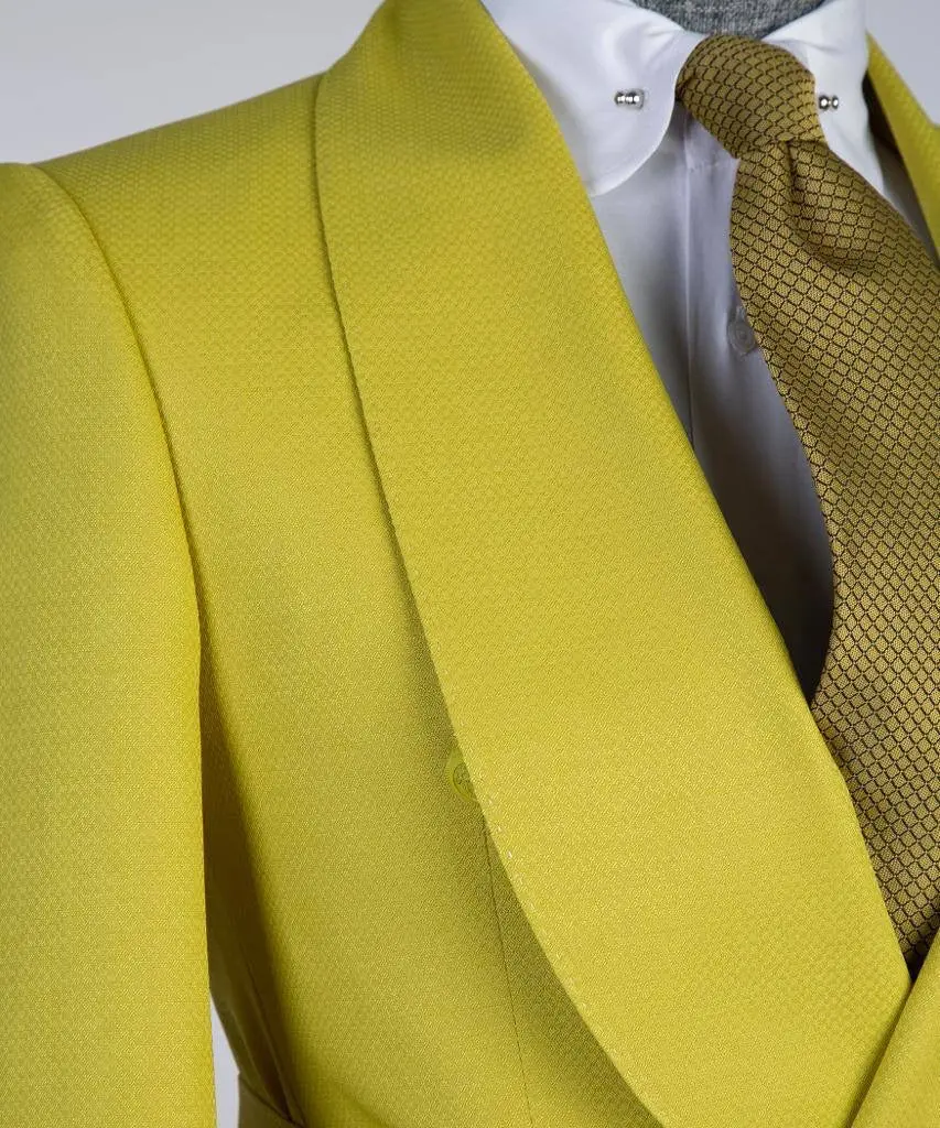 Men's 2 Piece Suit, Green, Belted Design, Costume — photograph 2