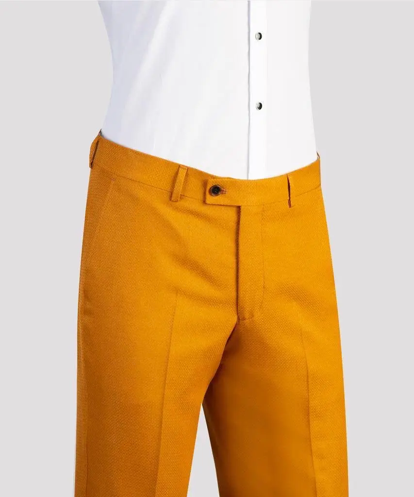 Men's 2 Piece Suit, Orange, Belted Design, Costume — photograph 4