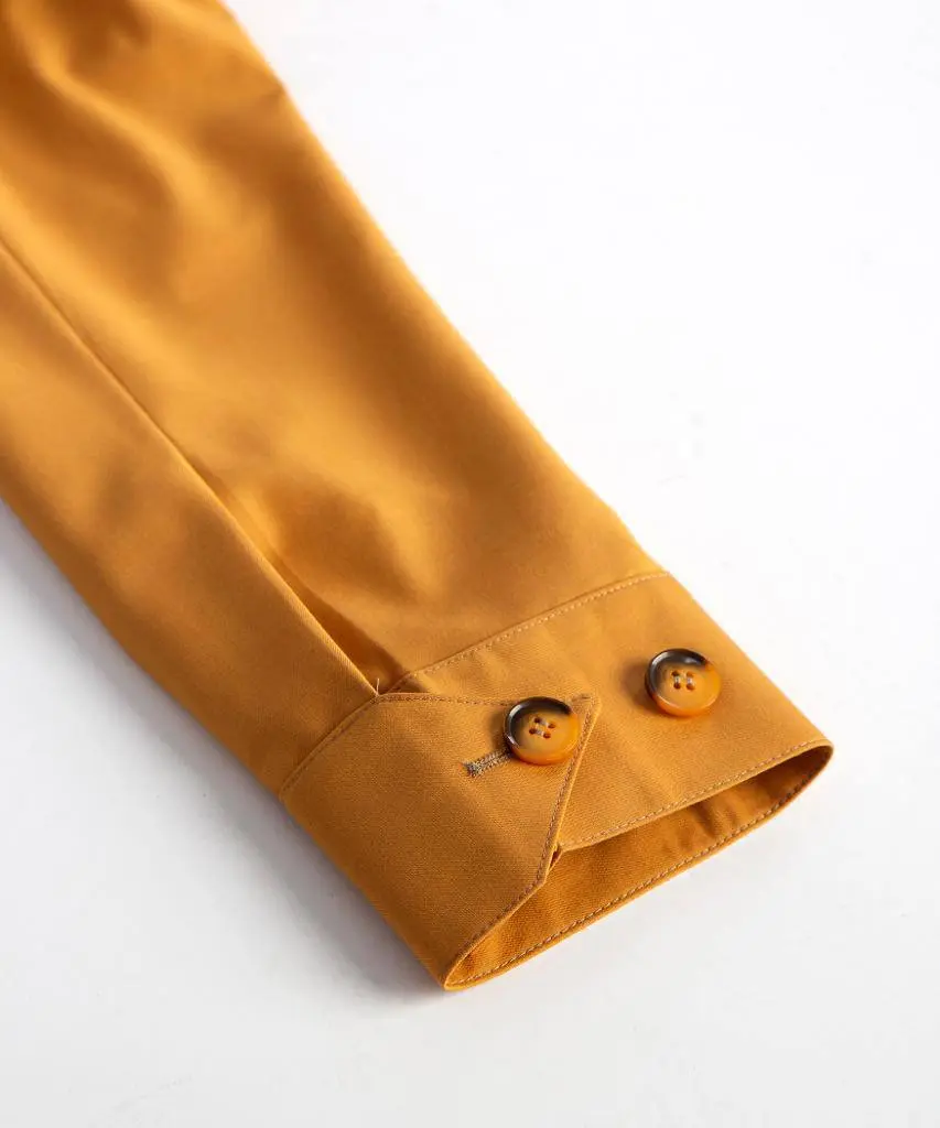 Men's 2 Piece Suit, Yellow, Belted Design, Costume, Blazer with Pockets — photograph 3