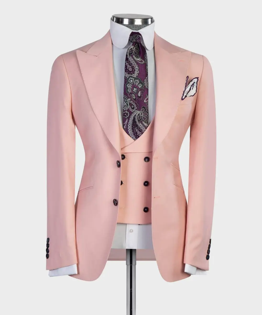 Men's 3 Piece, Pink Suit — photograph 1