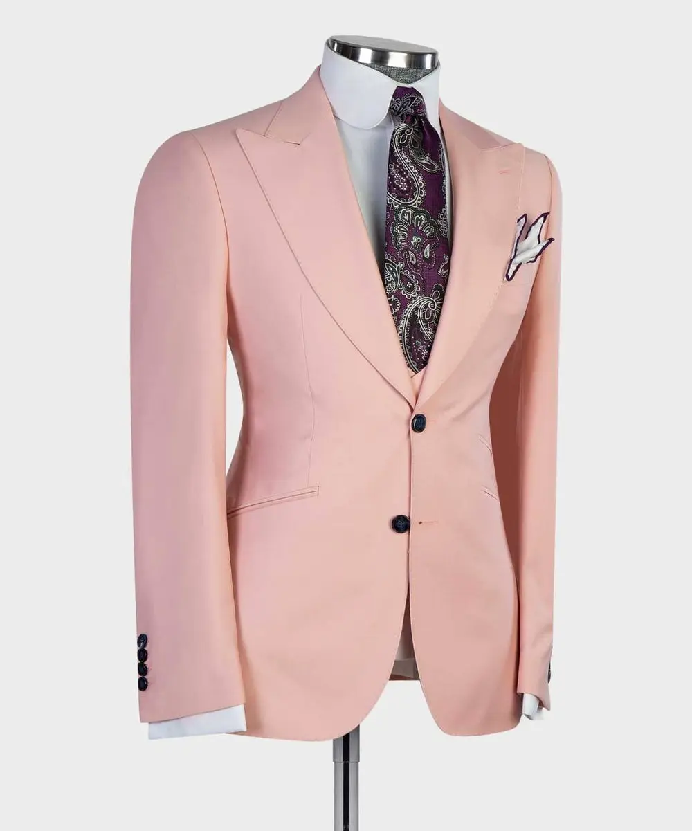 Men's 3 Piece, Pink Suit — photograph 2