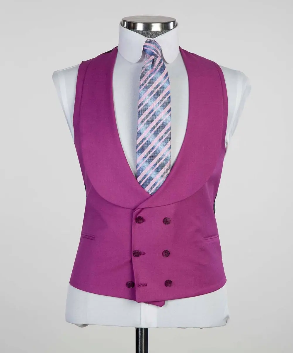 Men's 3 Piece Purple Suit — photograph 3