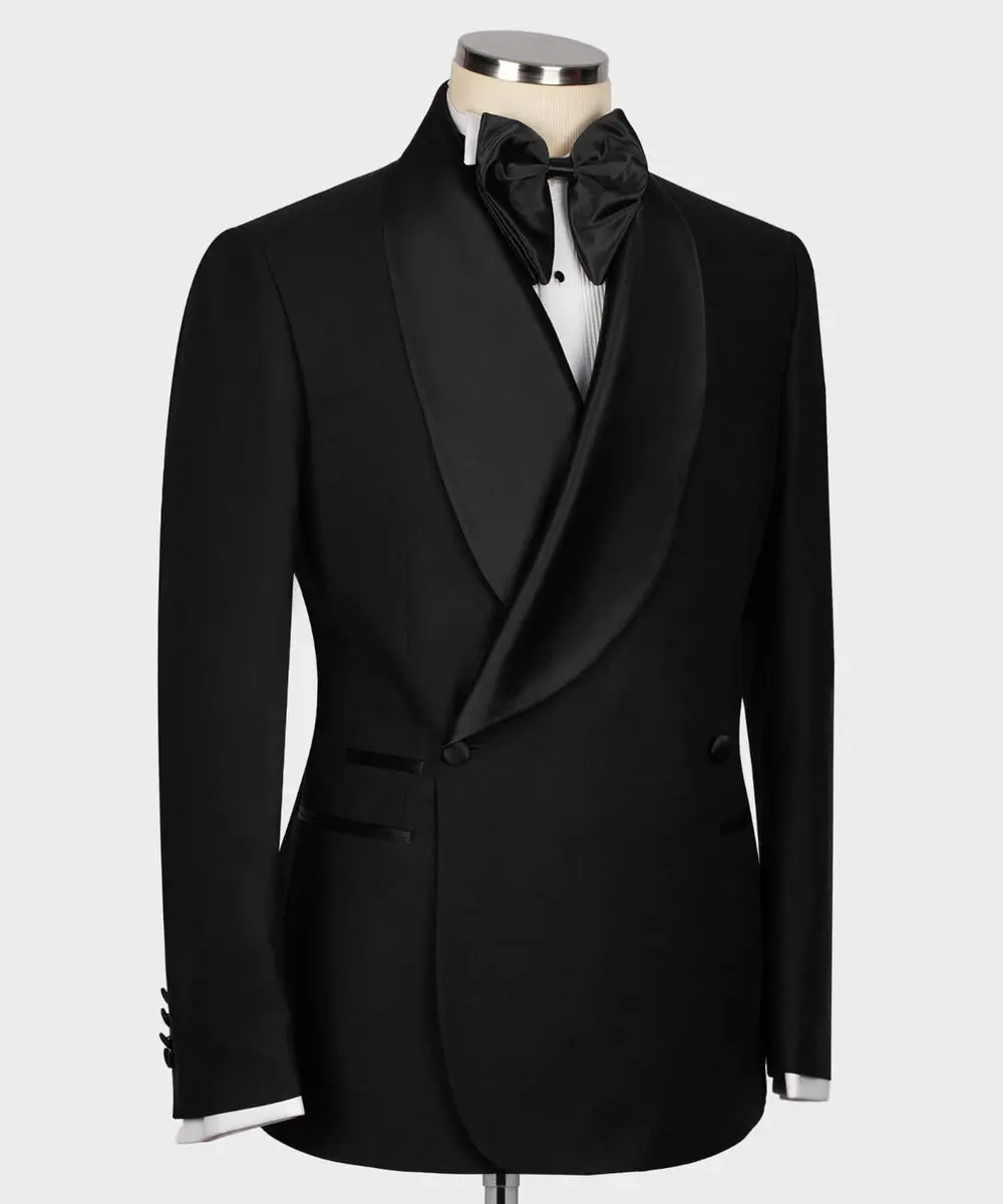 Men's Black Suit -2 Piece Double Breasted — photograph 3