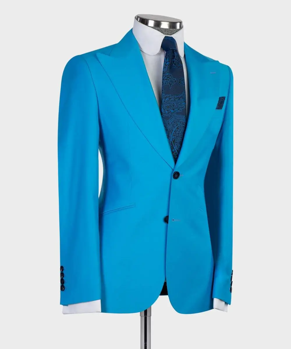 Men's 3 Piece Classic Blue Suit — photograph 2