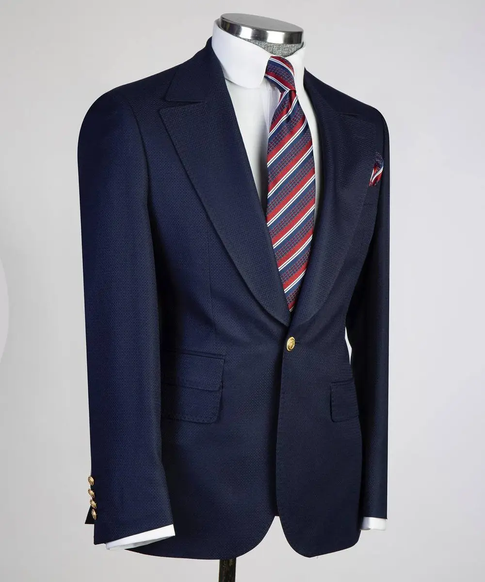 Men's Classic Suit -3 Piece Set -Navy — photograph 4