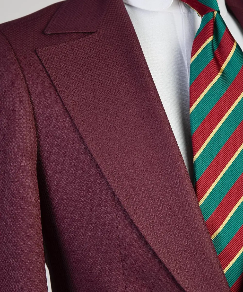 Men's Classic Suit -3 Piece Set -Burgundy — photograph 2
