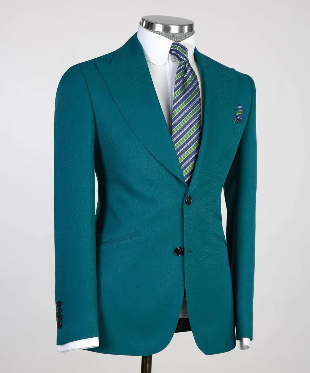 Men's 3 Piece Classic Green Suit — photograph 4