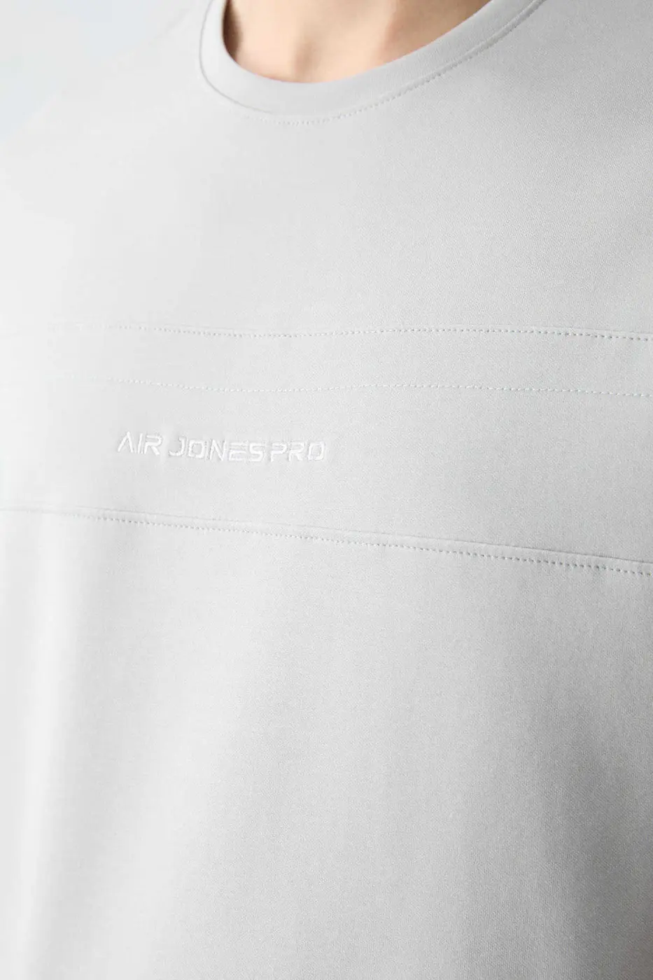 Men's-Grey-Short Sleeve-Tracksuit Set — photograph 6