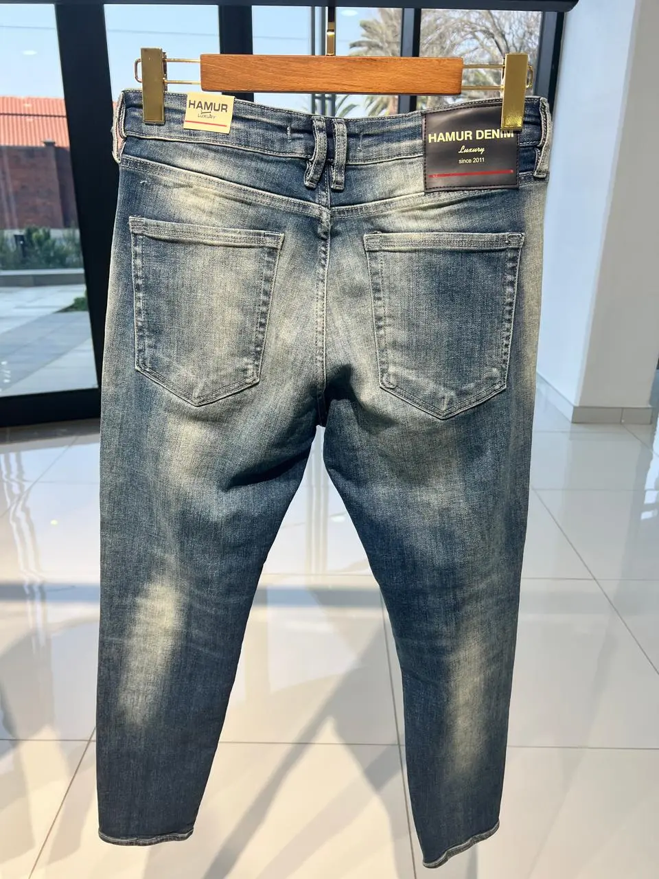 Men's Jeans, Ripped Style, Blue — photograph 2