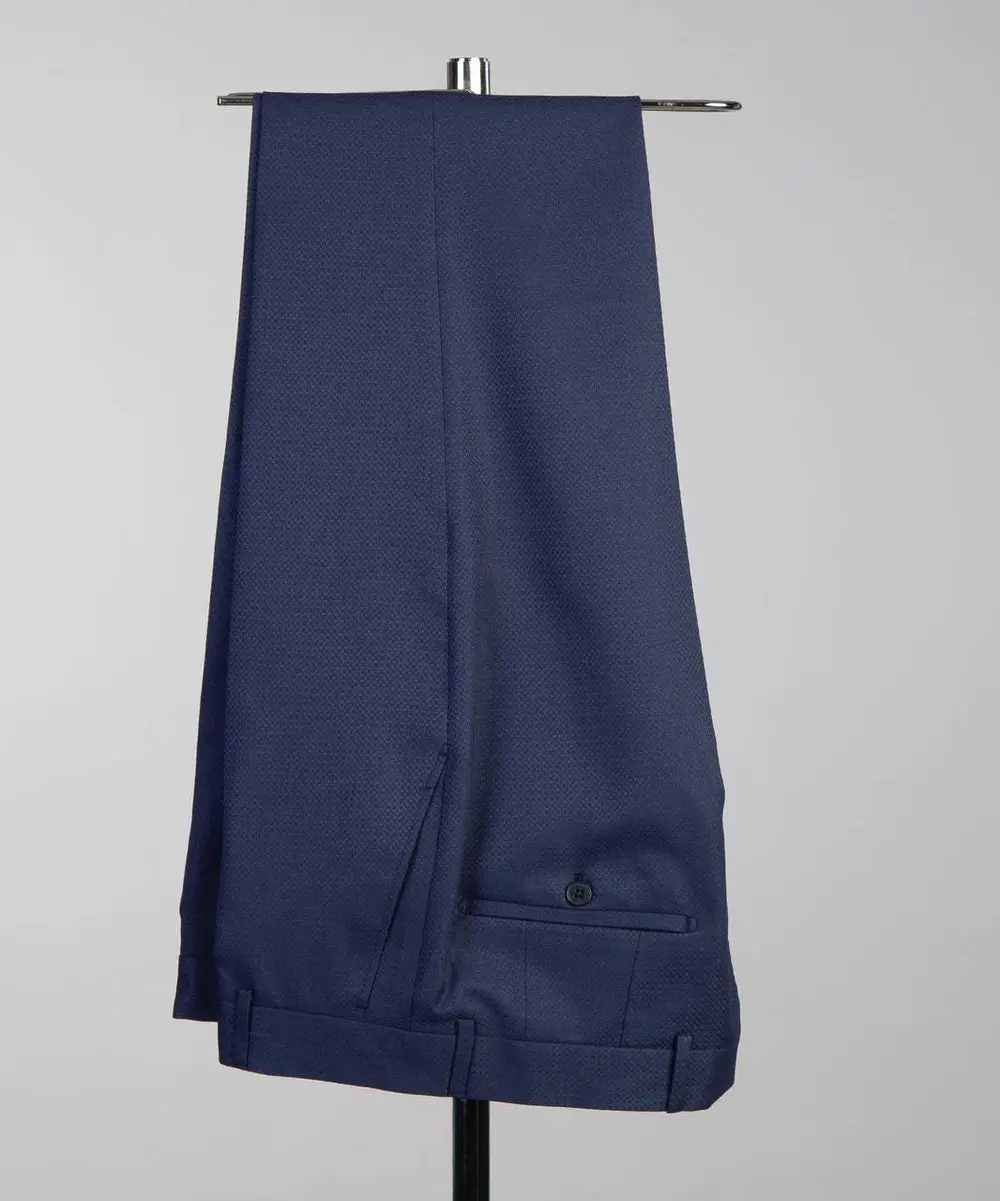 Men's Navy Tuxedo-Asymmetrical Satin Lapel — photograph 7