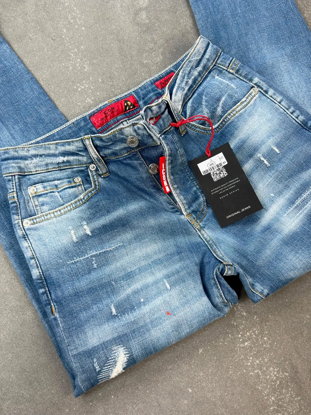 Men's Slim Fit Stretch Denim Jeans – Blue — photograph 3