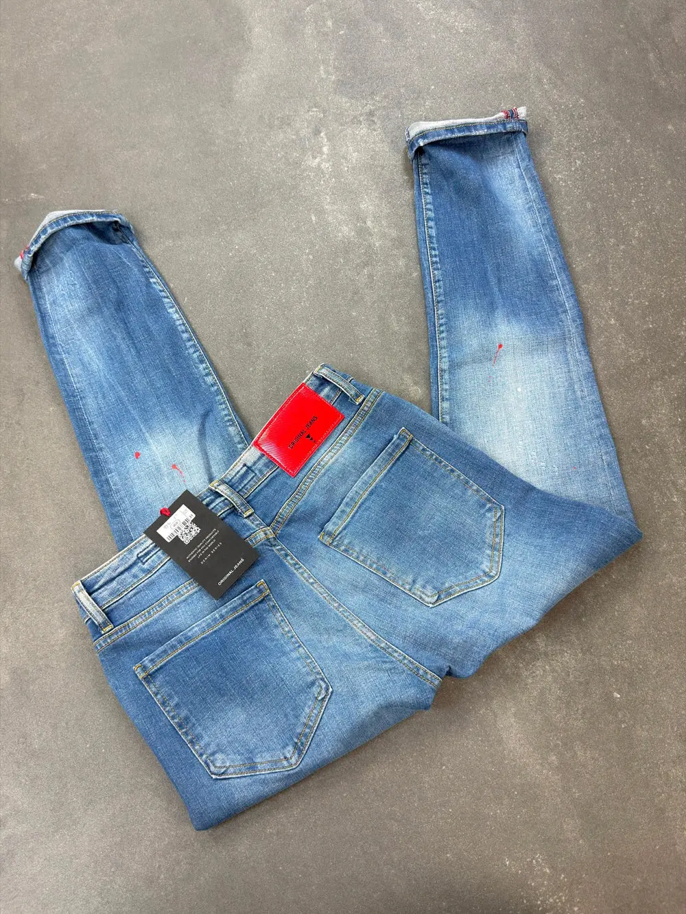 Men's Slim Fit Stretch Denim Jeans – Blue — photograph 4