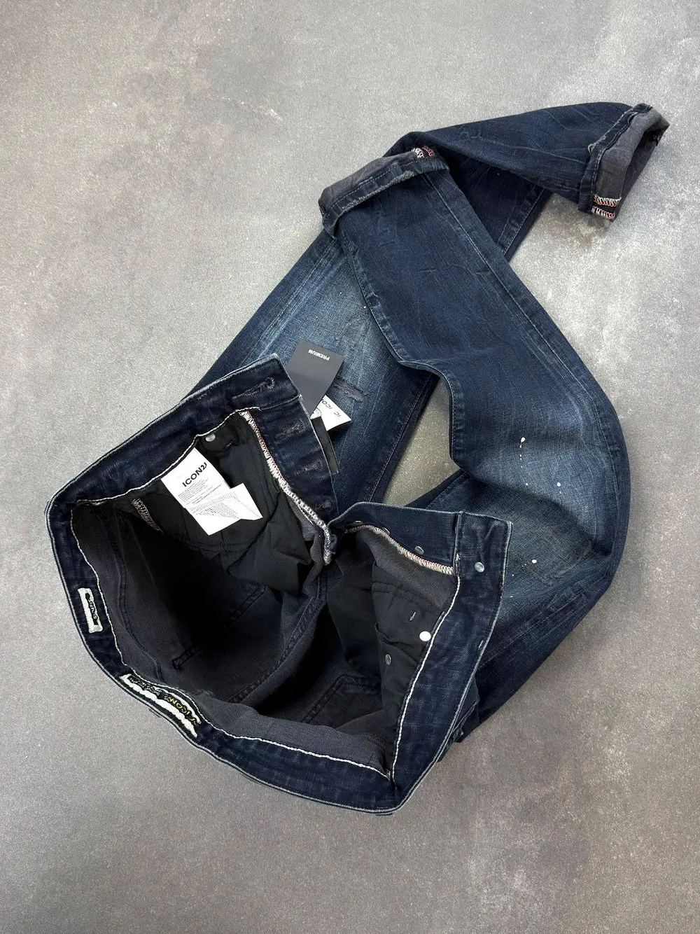 Men's Slim Fit Stretch Denim Jeans – Navy Blue — photograph 3