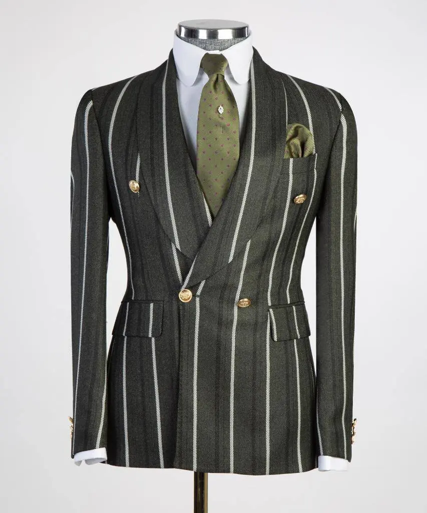 Men's Suit ,2 Piece Stripe Design — photograph 1