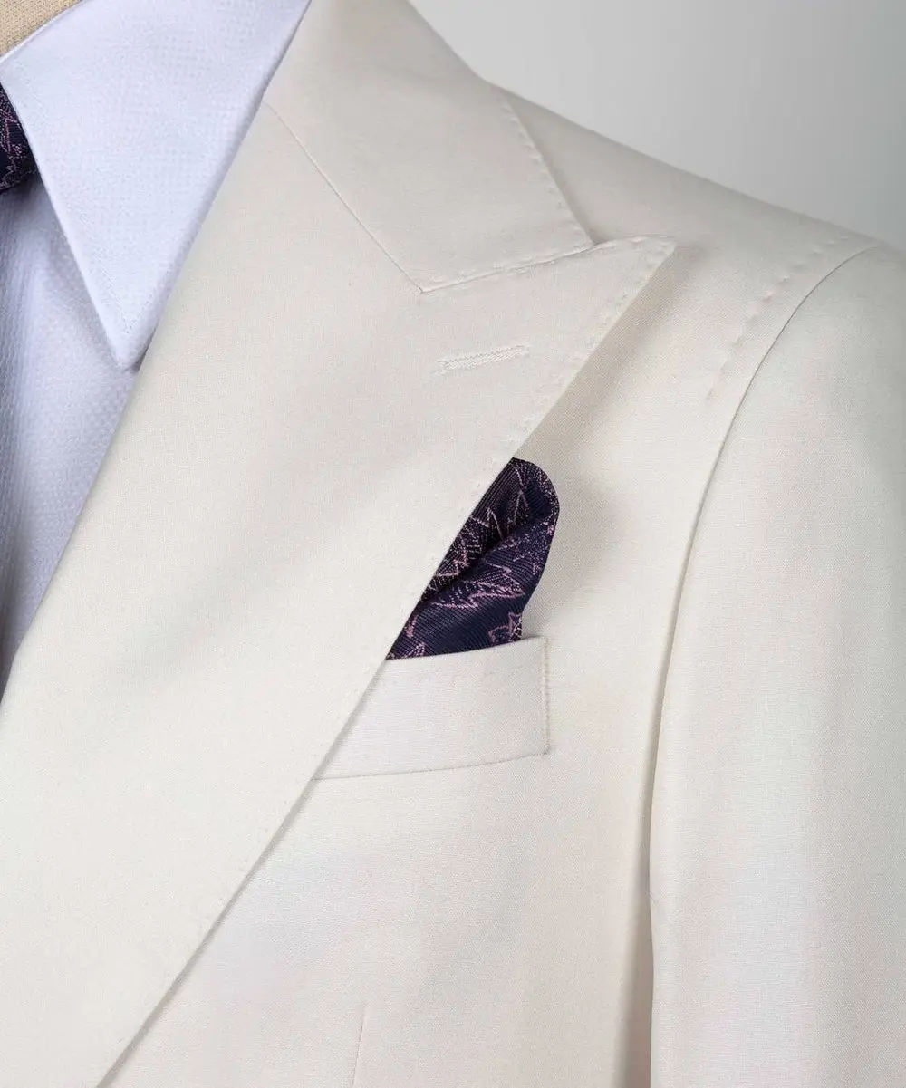 Men's 3 Piece, Beige Classic Suit — photograph 2