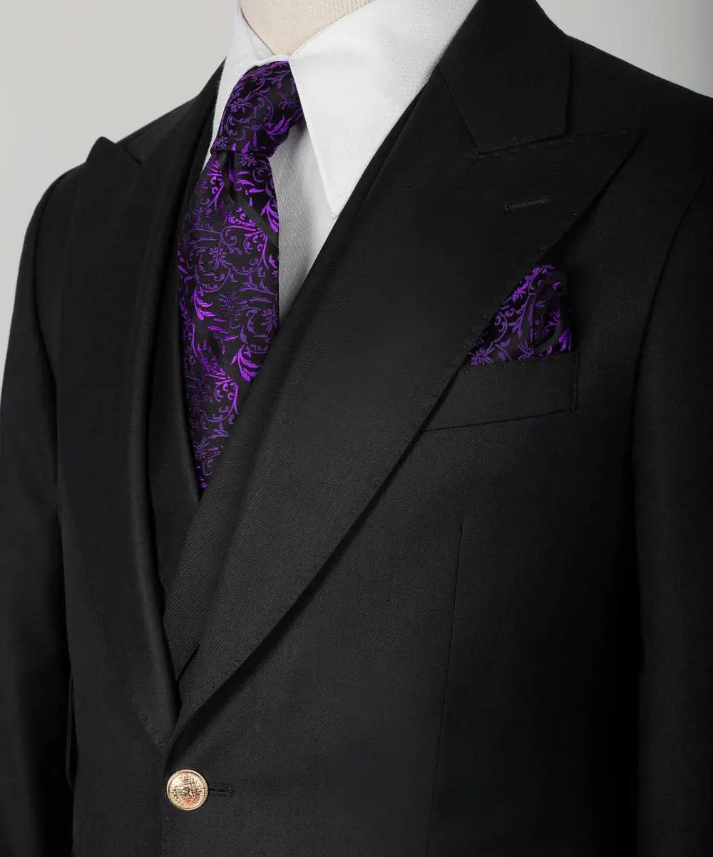 Men's Suit Set, %100 Wool, Black — photograph 2