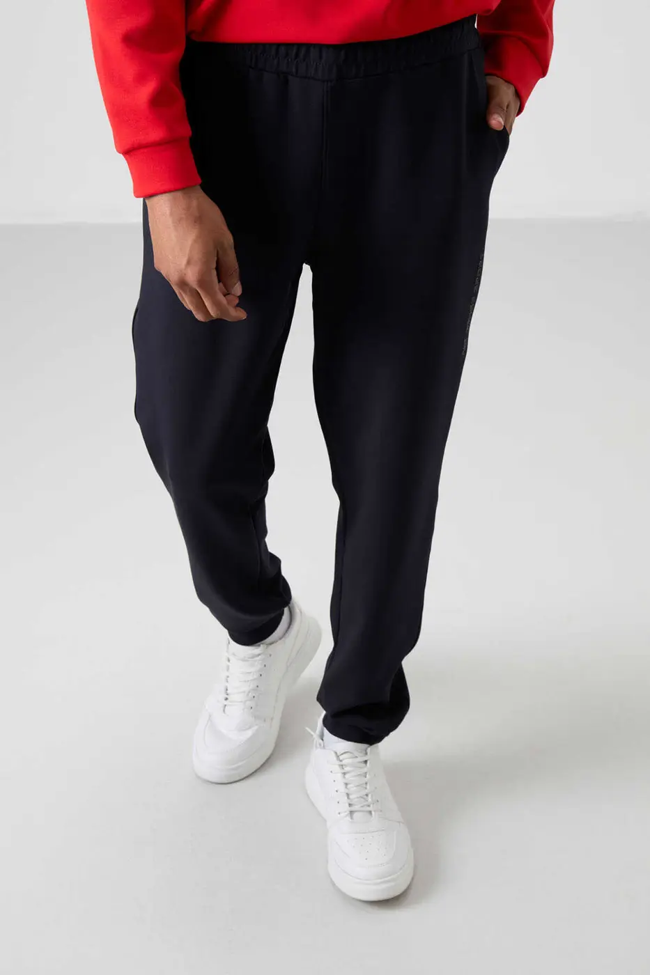 Men's Red-Navy Soft Fit Tracksuit Set — photograph 5