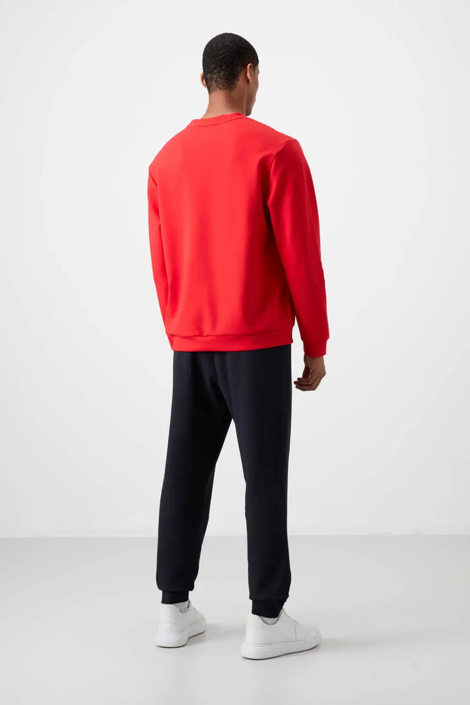 Men's Red-Navy Soft Fit Tracksuit Set — photograph 7