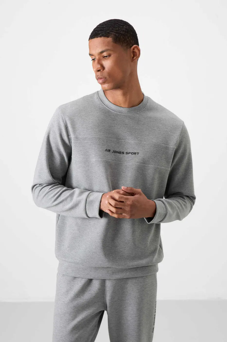 Men's Grey Soft Fit Tracksuit Set — photograph 2