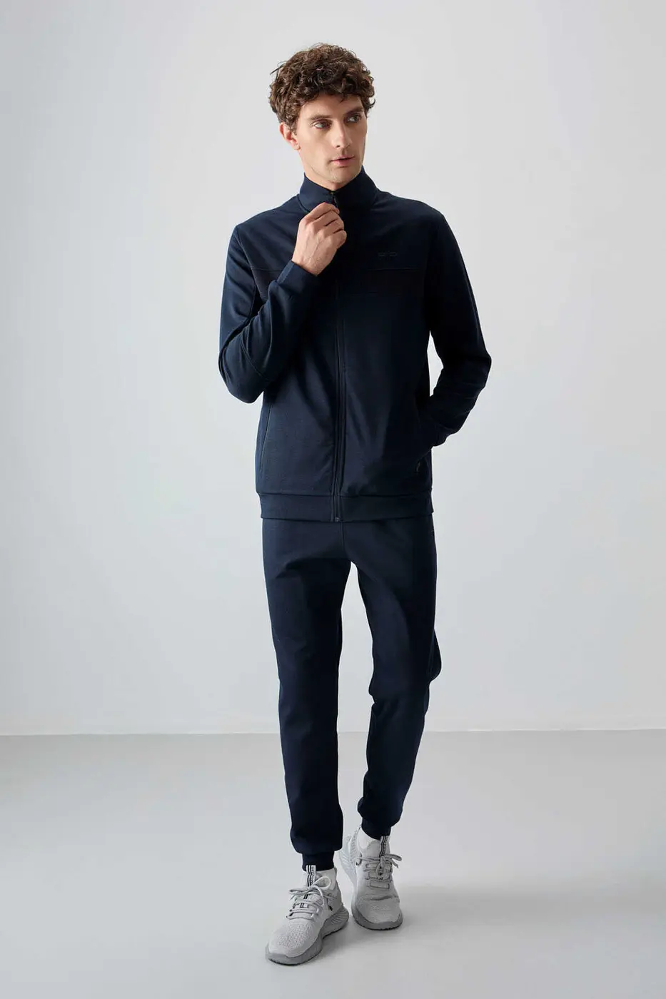 Men's-Tracksuit Set-Navy — photograph 1