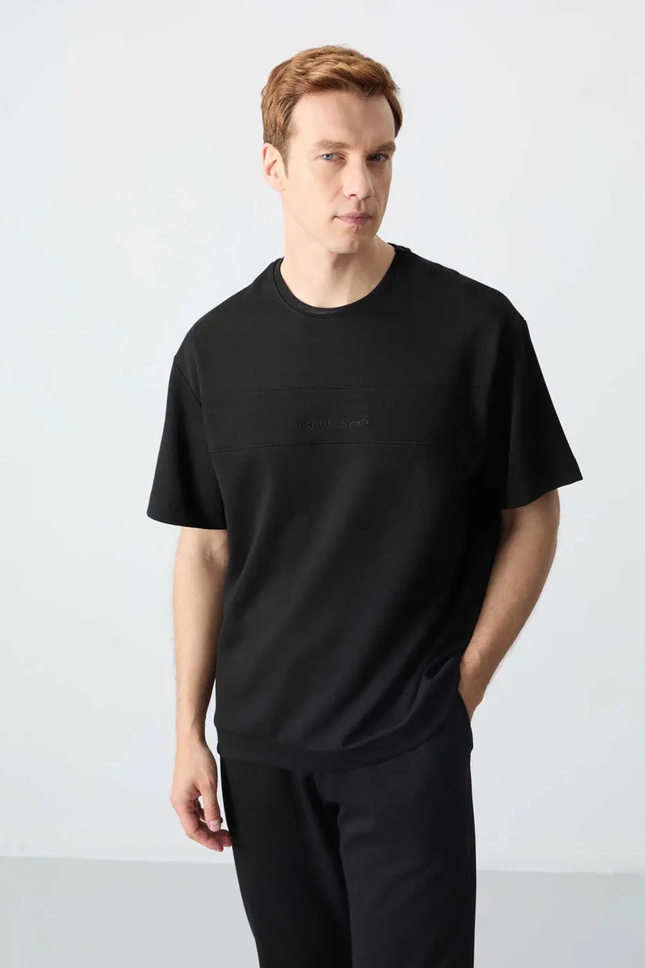 Men's-Black-Short Sleeve-Tracksuit Set — photograph 4