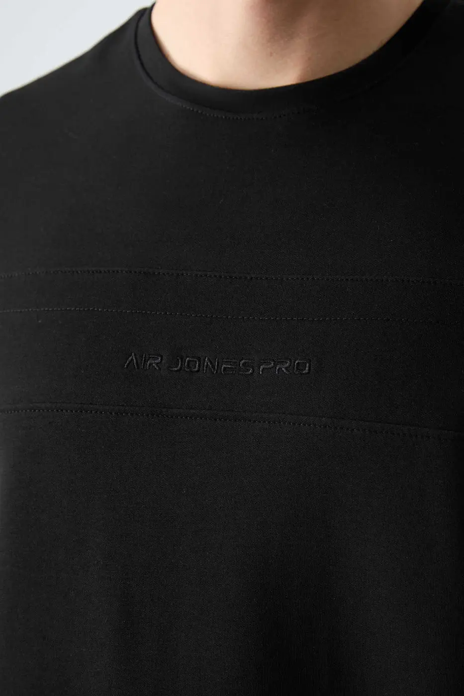 Men's-Black-Short Sleeve-Tracksuit Set — photograph 6