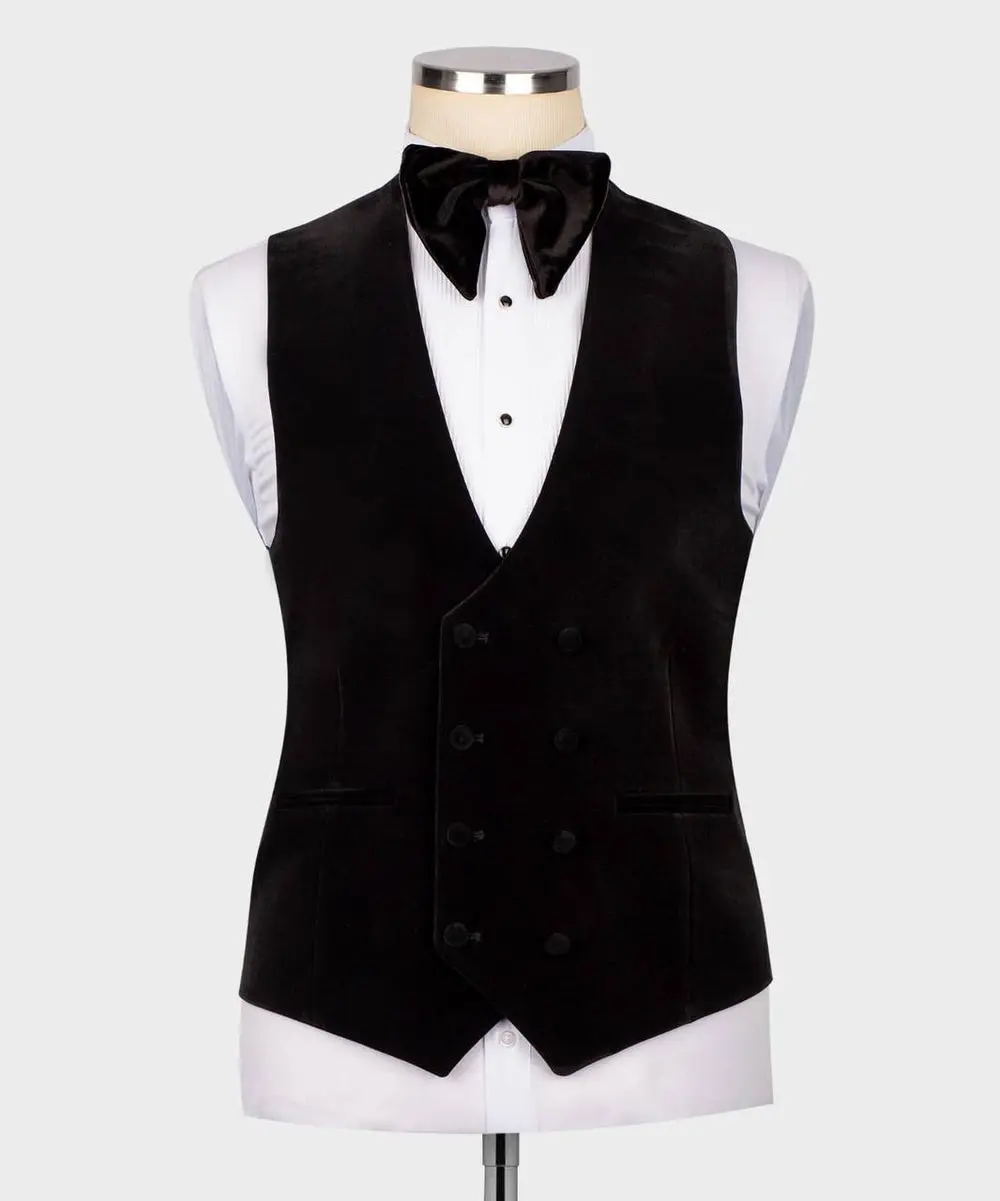 Men's Tuxedo-Textured Blue-Black Velvet Lapel — photograph 5