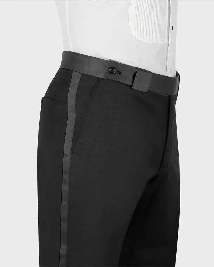 Men's 3 Piece Stone Stitched Navy/Gold Tuxedo — photograph 5