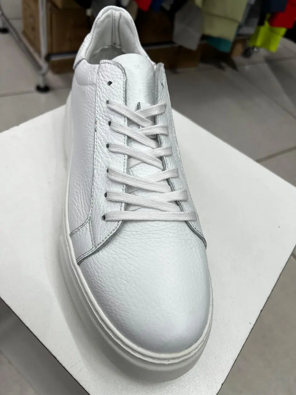White Casual Sneakers — photograph 2