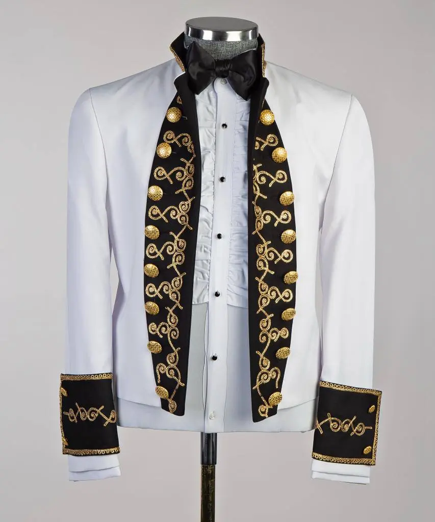 White Suit, Royal Design, Black Collar — photograph 1