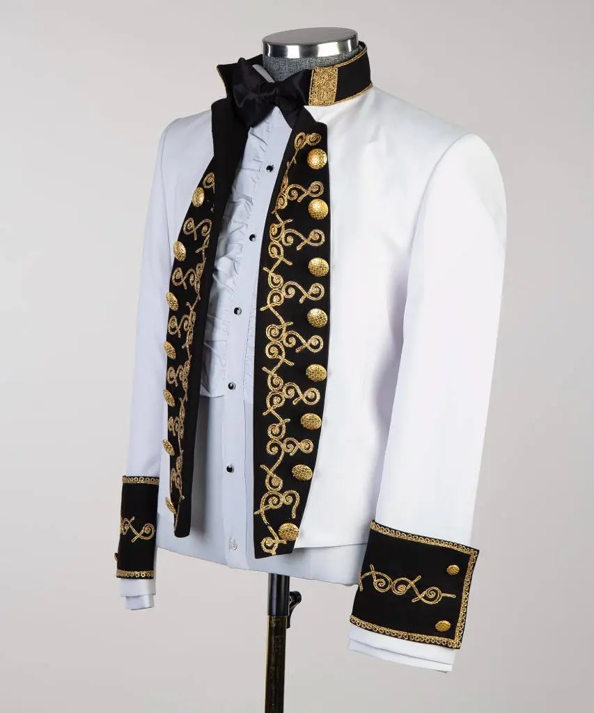 White Suit, Royal Design, Black Collar — photograph 3