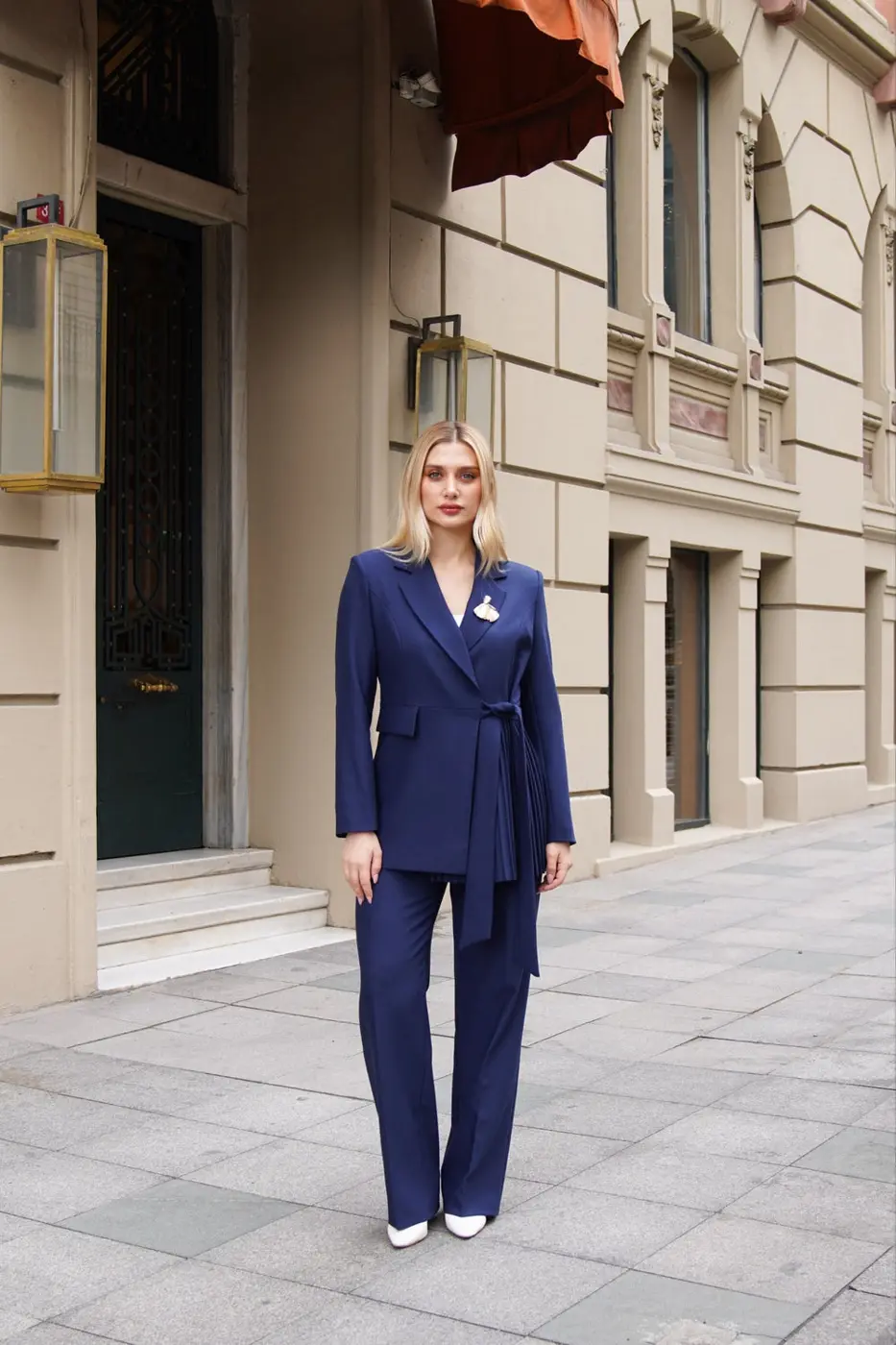 Women's 2 Piece Suit Set- Blue — photograph 4